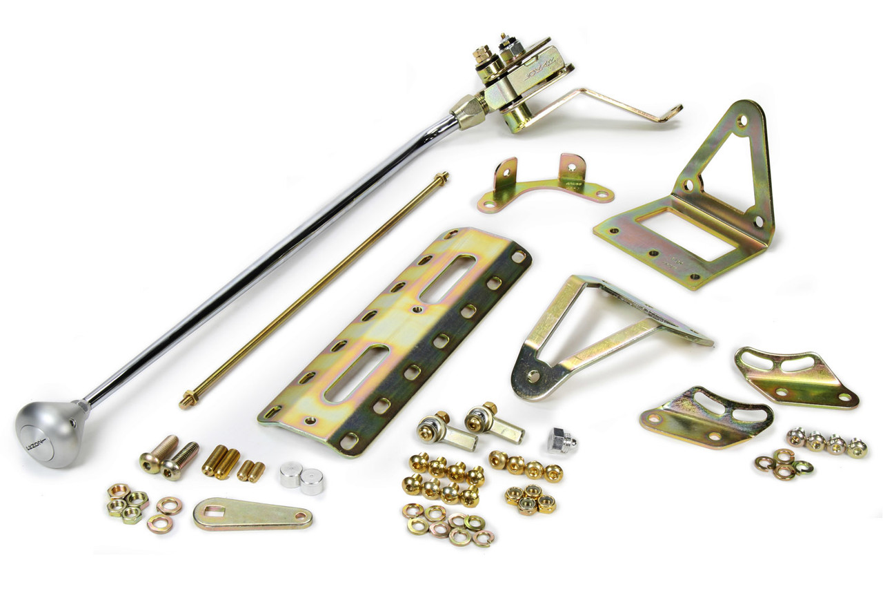 Lokar 23in TH-350 Shifter w/ Brushed Alum Mush. Knob CM350AM