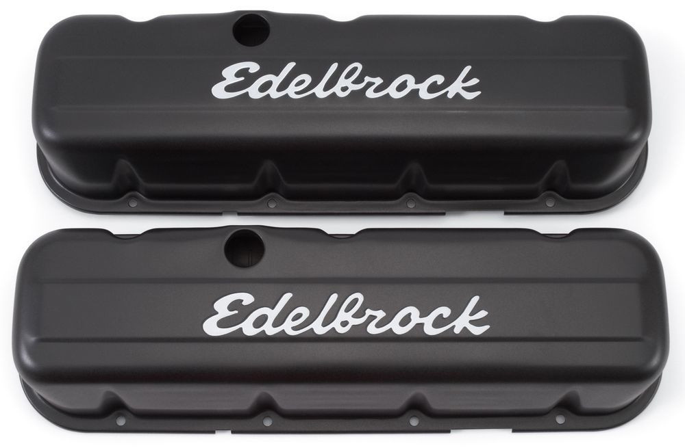 Edelbrock Signature Series Valve Covers - BBC Tall Black 4683