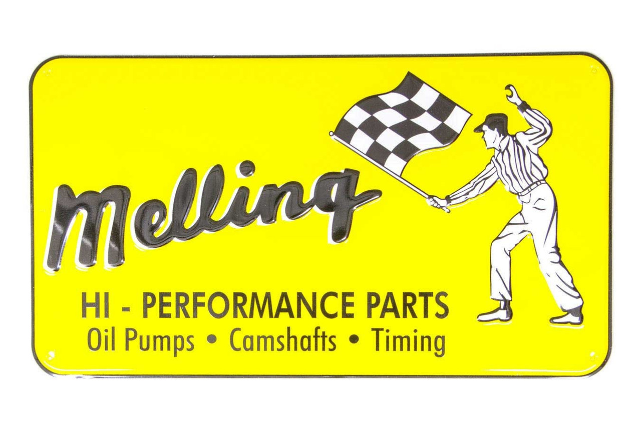 Melling 1960 Nostalgic Metal Sign - Yellow (Flag Man) 1960