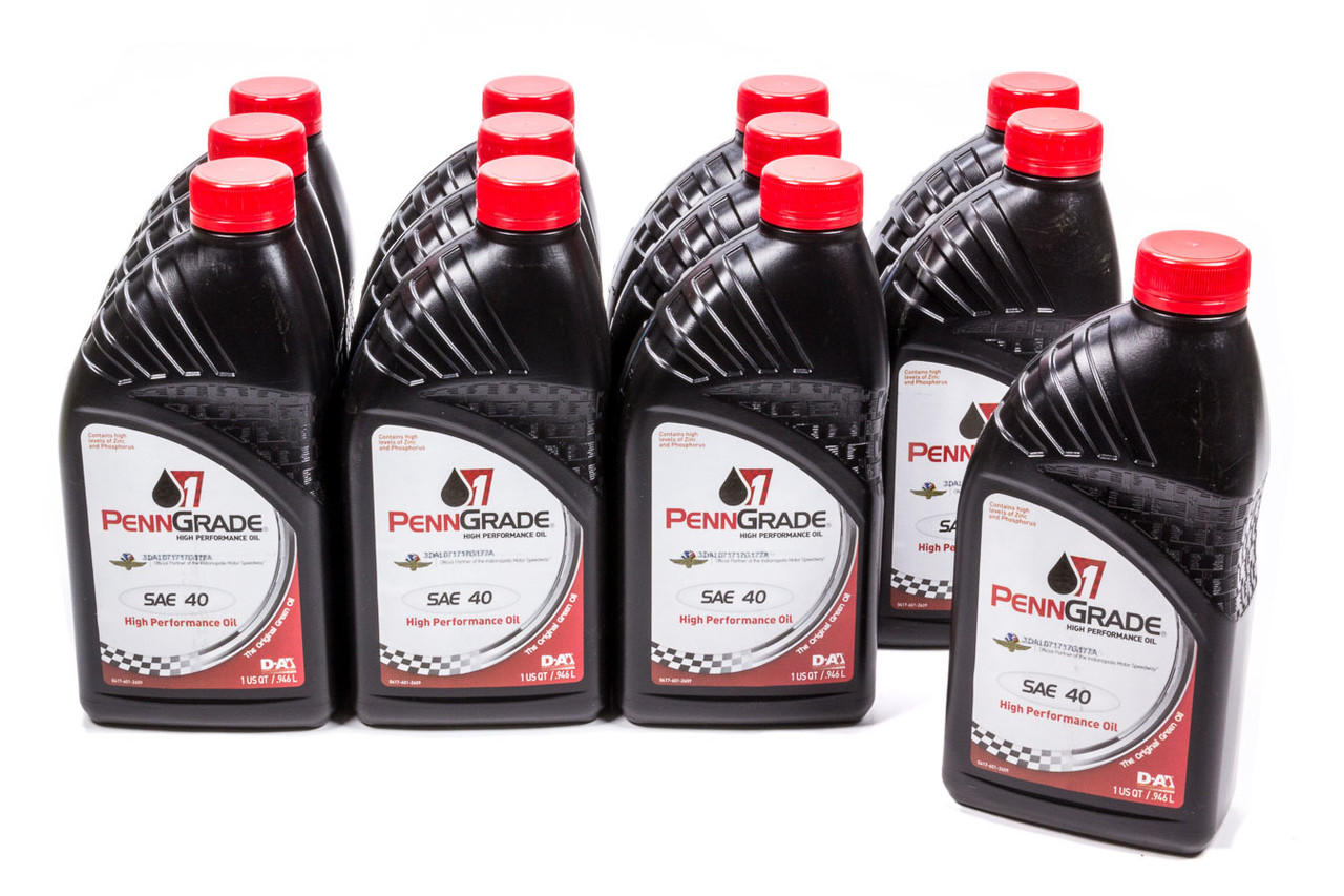 Penngrade Motor Oil 40w Racing Oil Cs/12-Qt 71406
