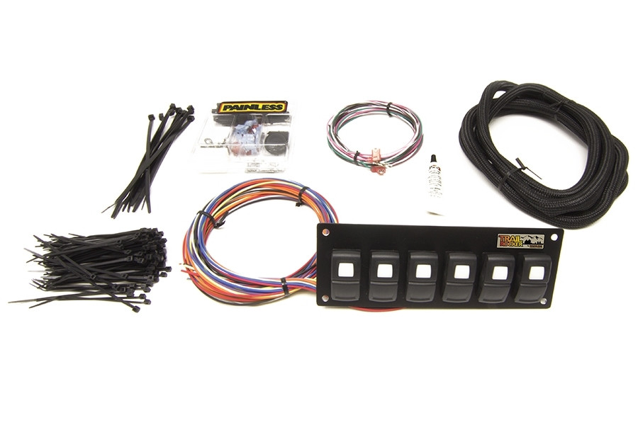 Painless Wiring Trail Rocker - 6 Switch Panel - Dash Mount 57104