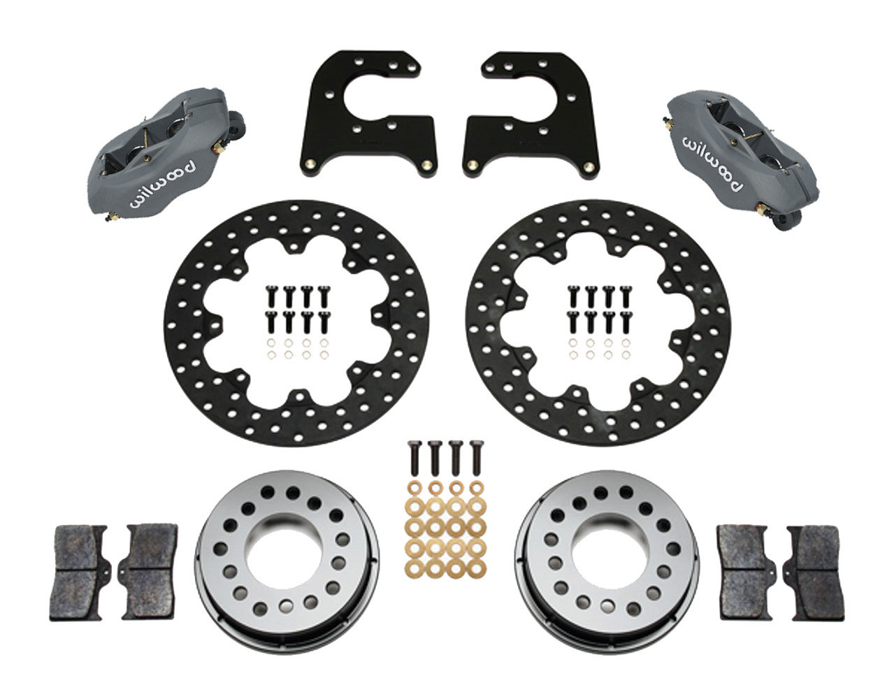 Wilwood D/L Drag Rear Brake Kit Chevy 12 Blt C-Clip 140-0263-BD
