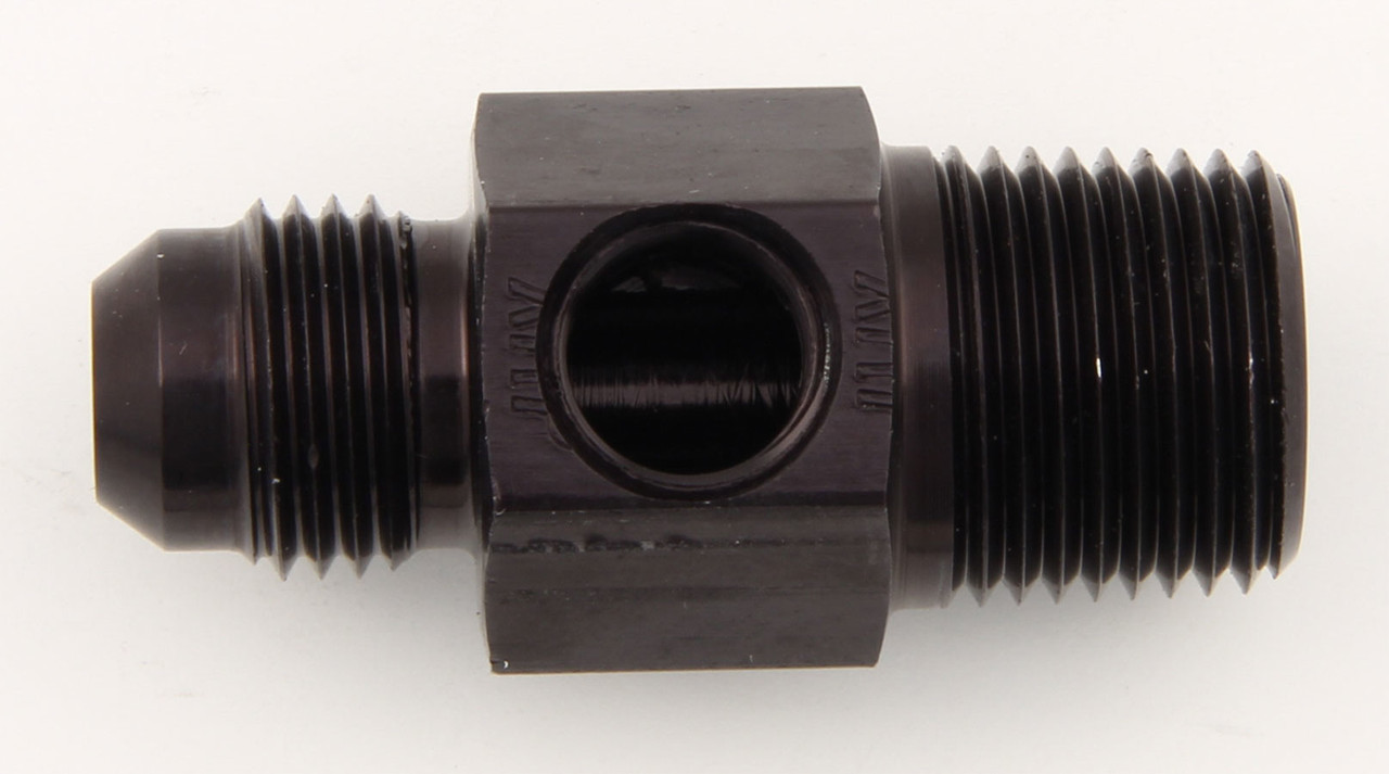 Xrp-Xtreme Racing Prod. #6 to 3/8 NPT Fuel Press Adapter w/ 1/8 NPT Port 700194BB