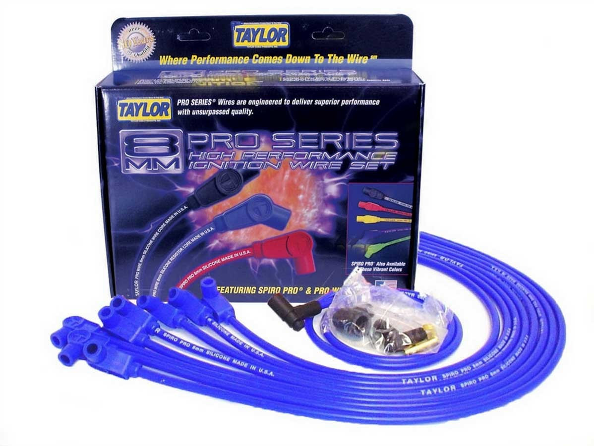 Taylor/Vertex Race-Fit Spiro-Pro Plug Wire Blue SBC HEI 76630