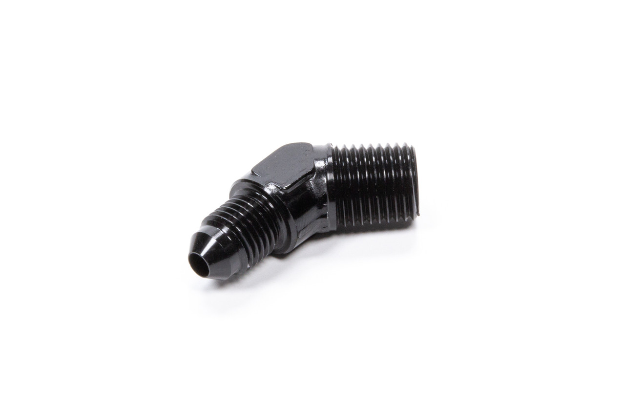 Fragola 45 Deg Adapter Fitting #4 x 1/4 MPT Black 482344-BL