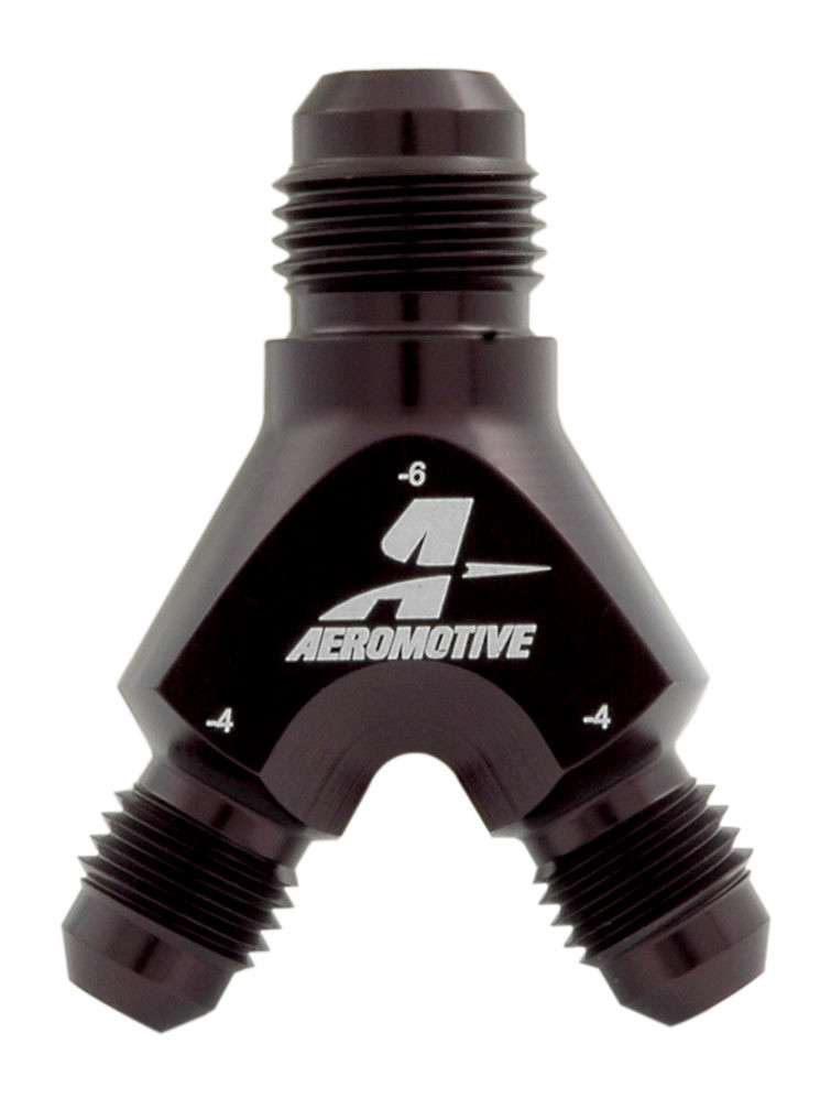 Aeromotive Y-Block Fitting - 6an to 2 x -4an 15671