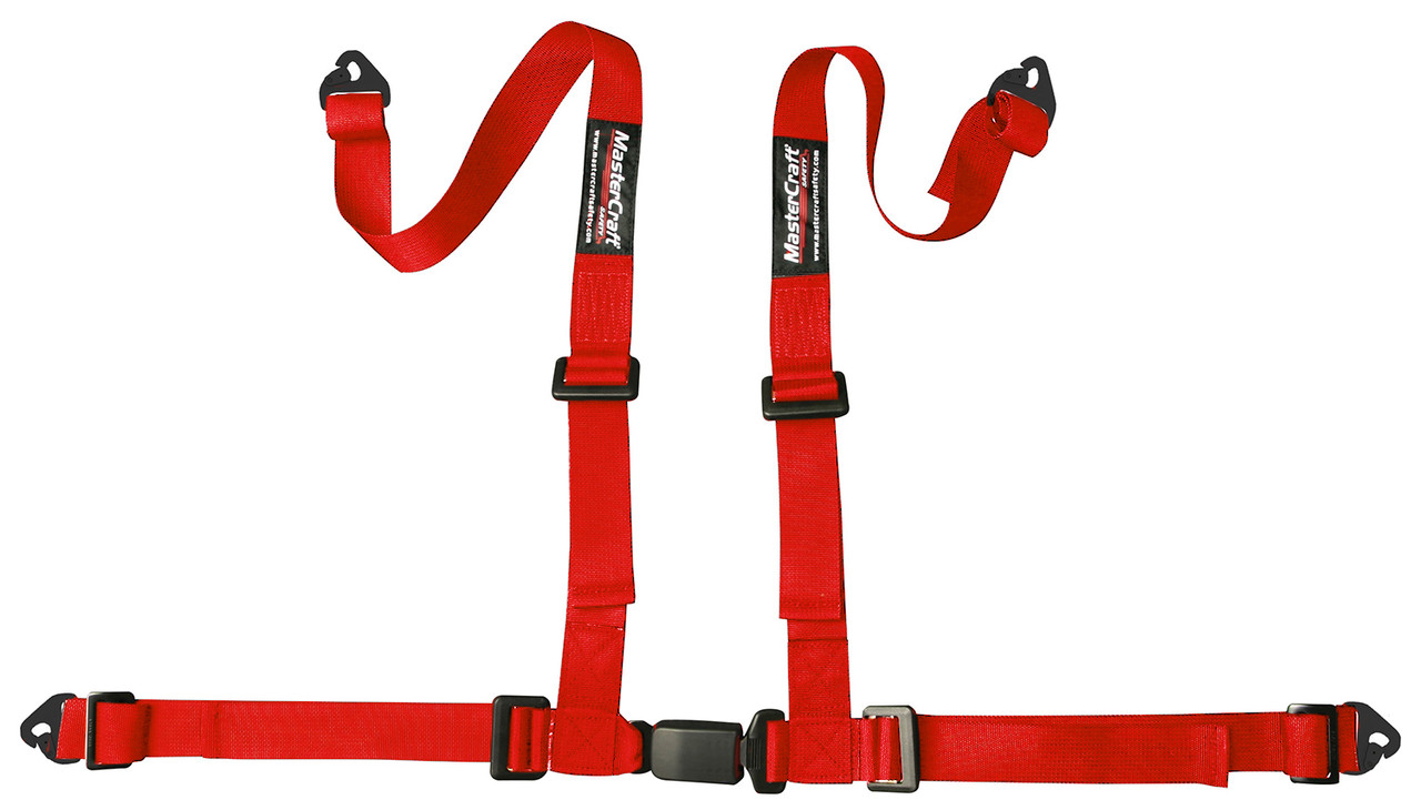 Mastercraft Seat Belt Restraint 2in 4 Point Snap In Red 114203
