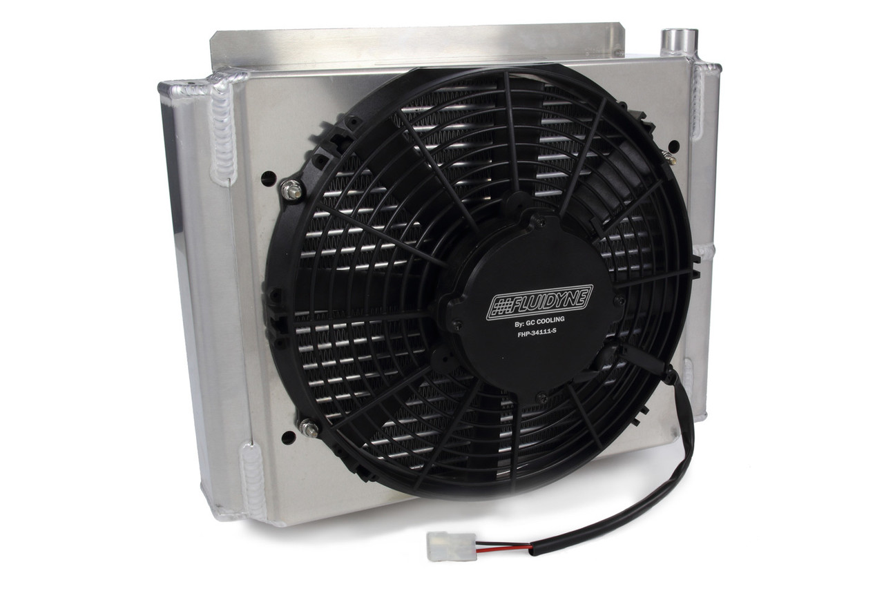 Fluidyne Performance Transmission Cooler w/ Fan and Shroud Double Pass DB-30613