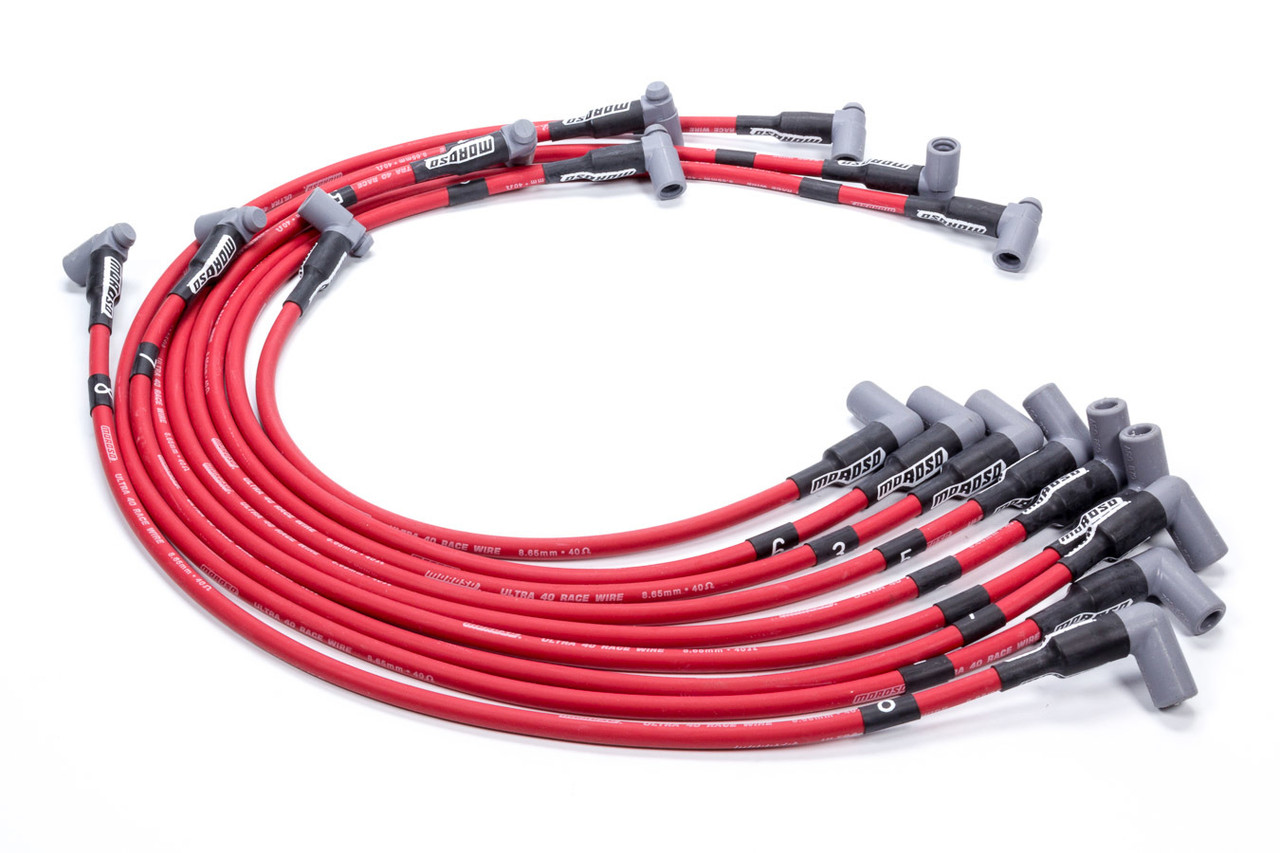 Moroso Ultra 40 Plug Wire Set SBC Sprint Car Red 73699