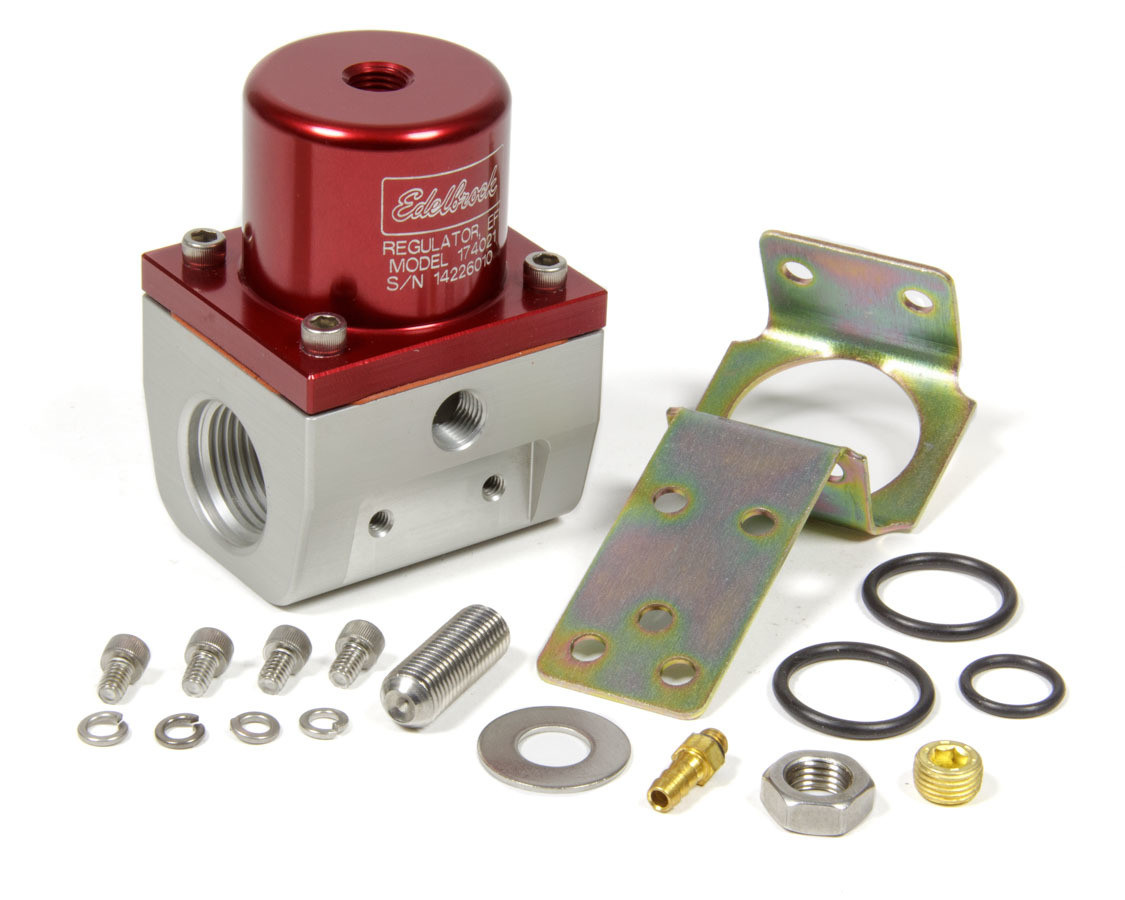 Edelbrock Fuel Pressure Regulator EFI Style 35-90psi Red 174021
