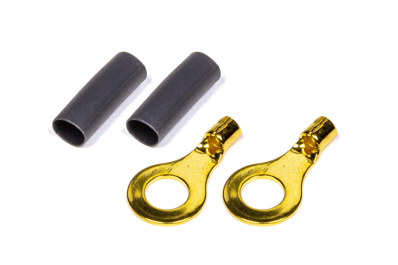 Quickcar Racing Products Ring Terminal 1/4 14-16 GA. Pair w/Heat Shrink 57-478