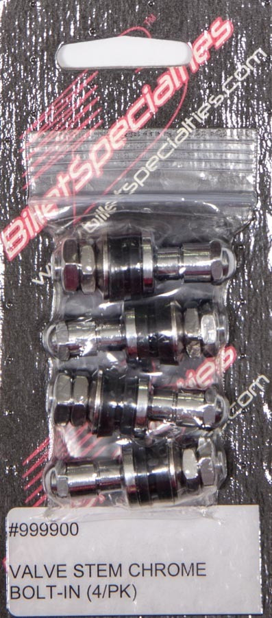 Billet Specialties Valve Stem Chrome Bolt- In 4-PK 999900