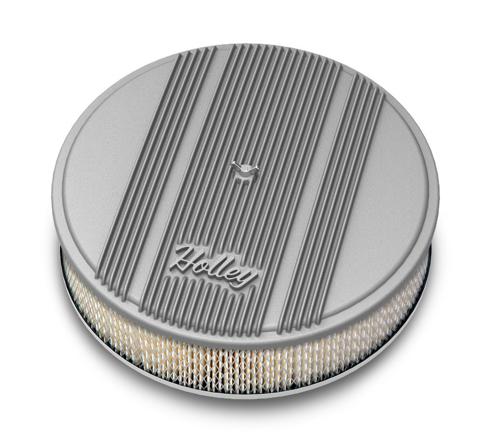 Holley 14x3 Die Cast Finned Alm Air Cleaner Raw 120-158
