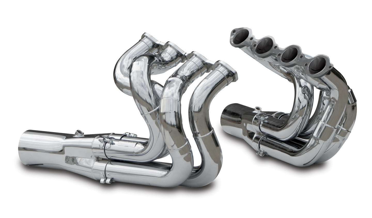 Dynatech BBC PS/Dragster Downswep Chrome w/Collector 750-96410