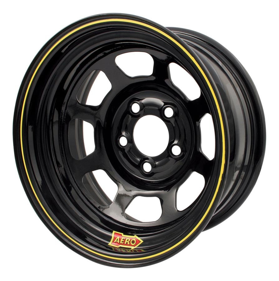 Aero Race Wheels 15x8 3in. 5.00 Black 50-185030
