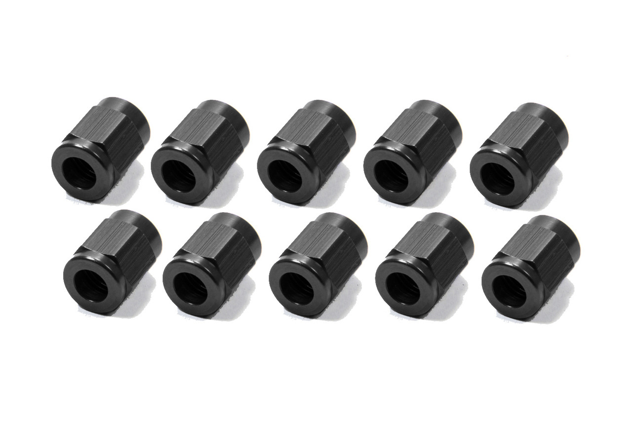 Fragola #3 Aluminum Tube Nuts (10pk) Black 481803-BL-10