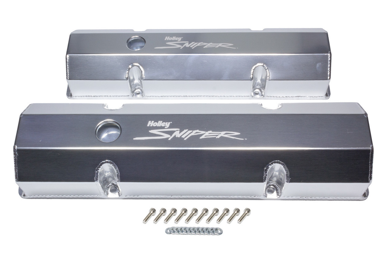 Holley Sniper Fabricated Valve Covers SBC Tall 890010