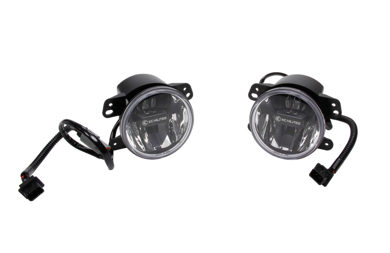 Kc Hilites Jeep JK; Gravity LED G4 Clear Fog System SAE/ECE 497