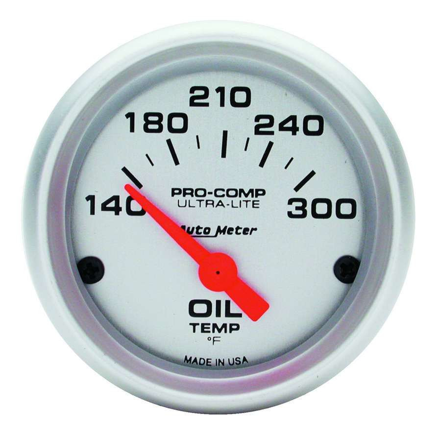 Autometer Ultra-Lite 2-1/16 Oil Temp. 140-300 F. Elect. 4348