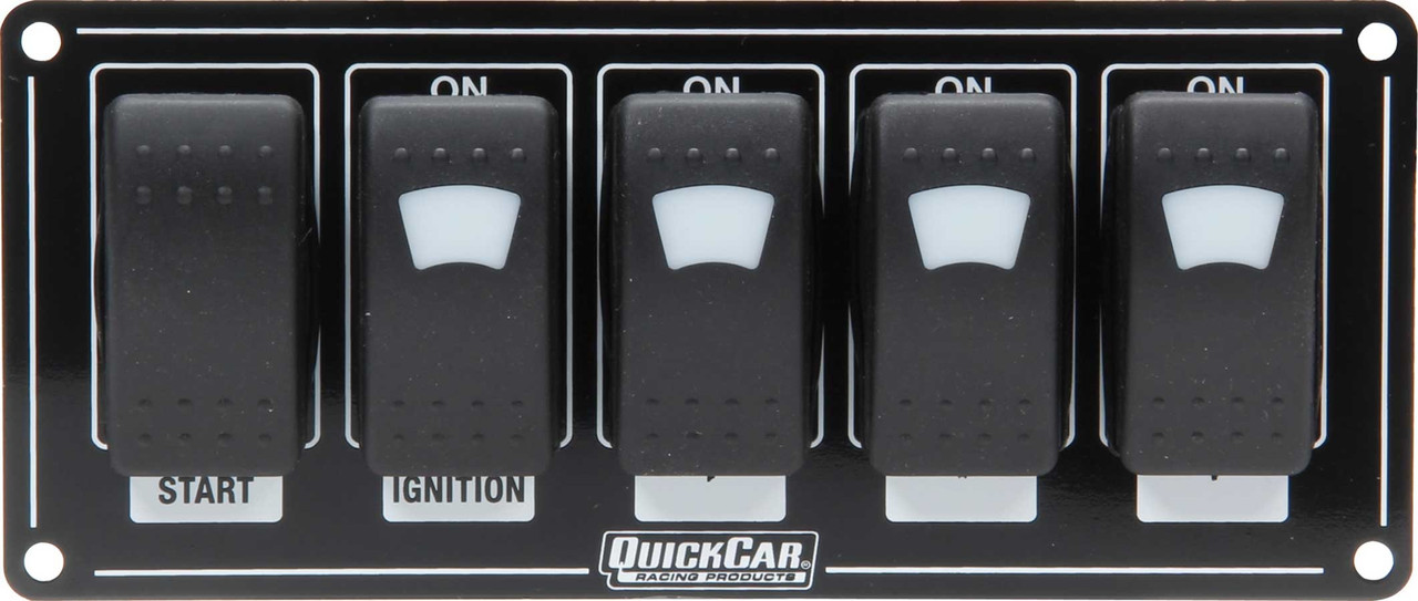 Quickcar Racing Products Ignition Panel w/ Rocker Switches and Lights 52-866