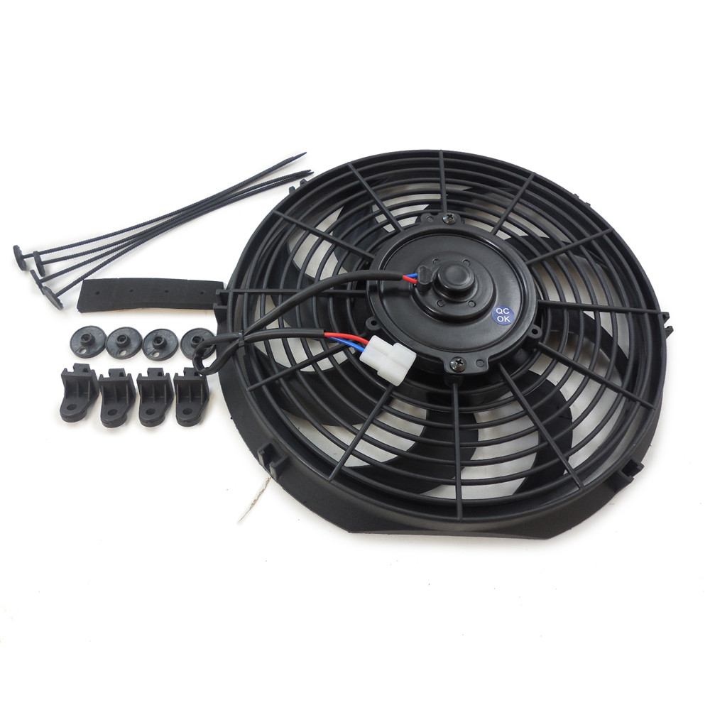 Racing Power Co-Packaged 10In Electric Cooling F an 12V Curved Blades R1009