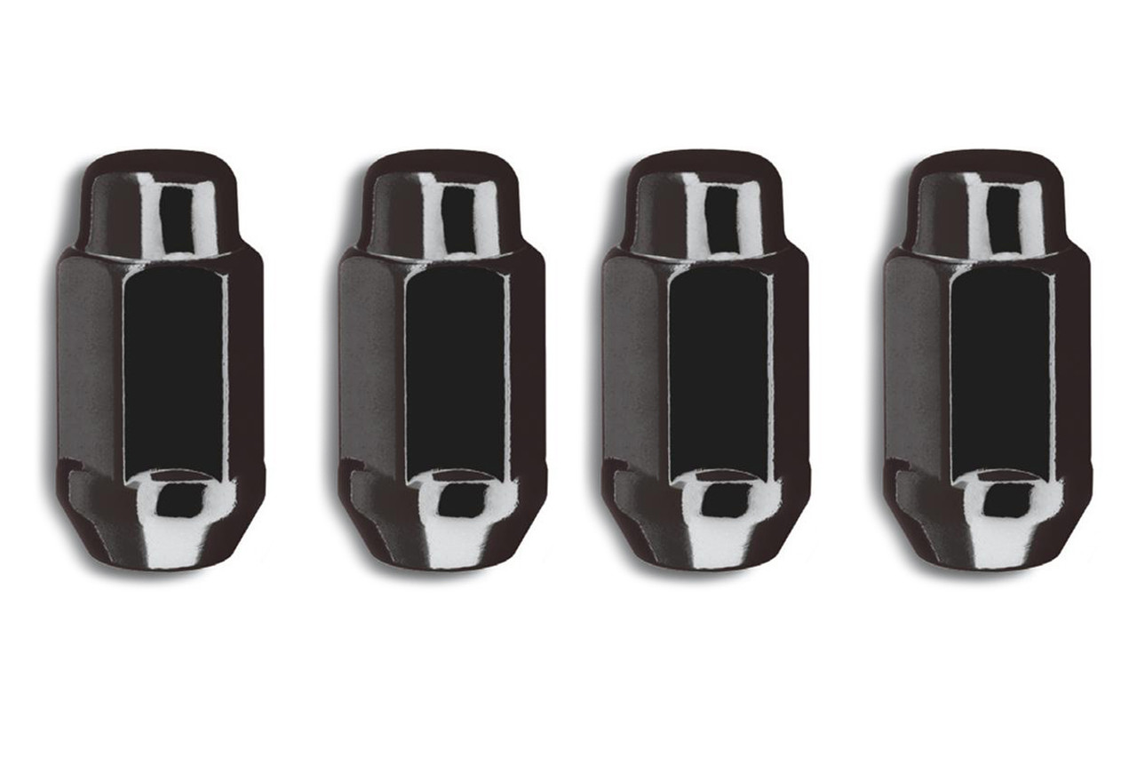 Gorilla 4 Lugnuts Acorn Bulge 14 mm x 1.5 Black X-Long 41147XLBC
