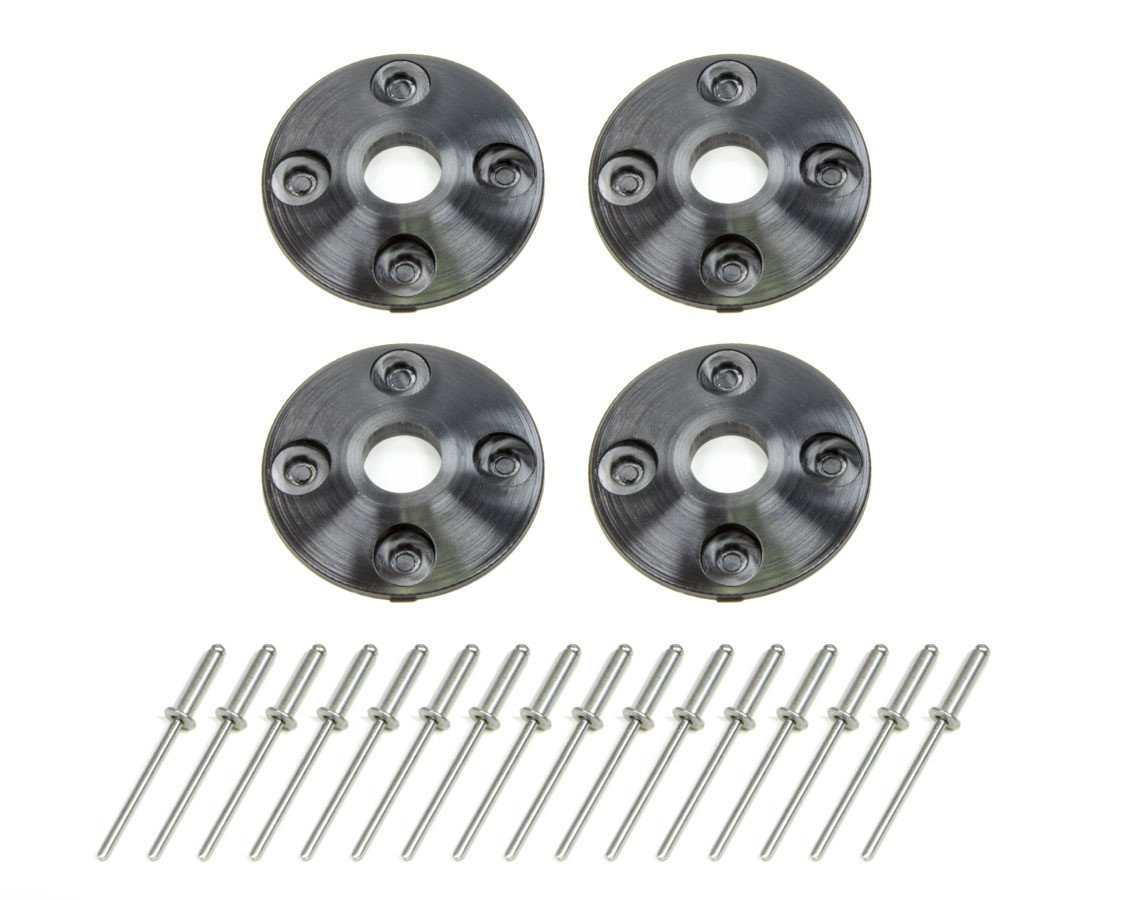 Dominator Racing Products Scuff Plate Plastic 4pk Black 1202-BK