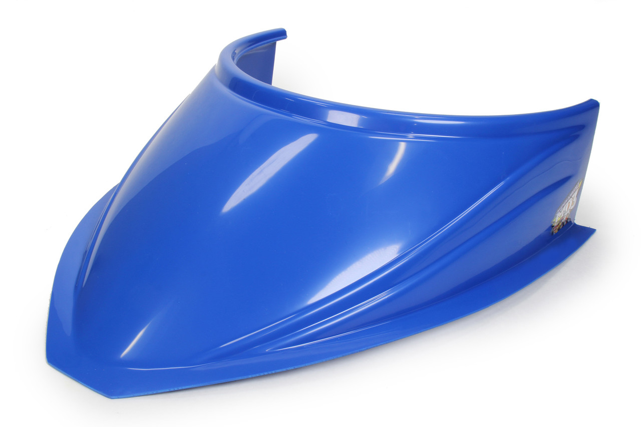 Fivestar MD3 Hood Scoop 5in Tall Curved Chevron Blue 040-4116-CB