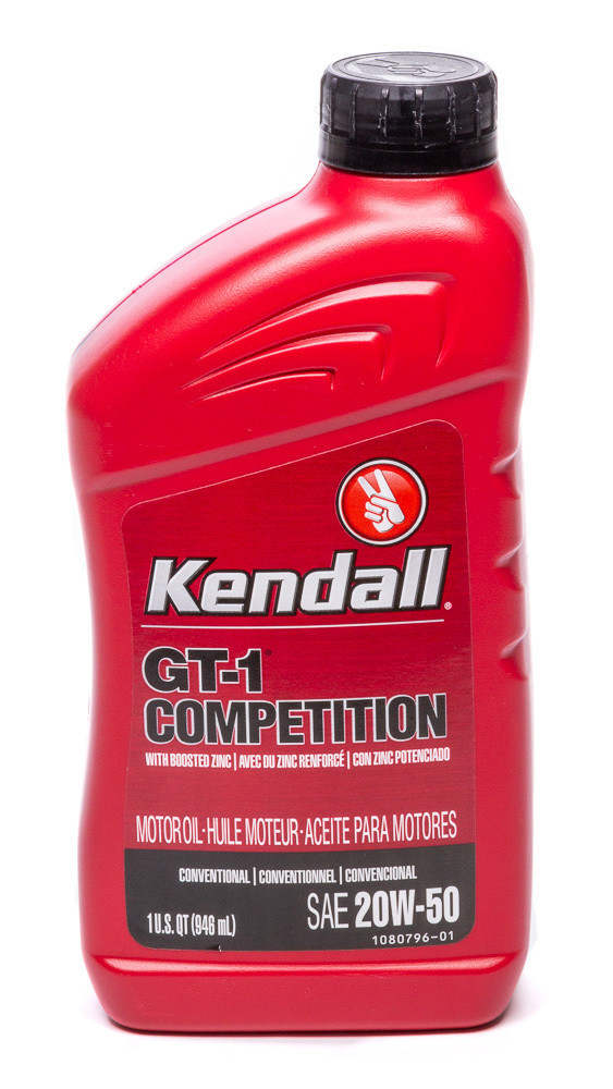Kendall Oil Kendall 20w50 GT-1 High Performance Oil 1qt 1081174