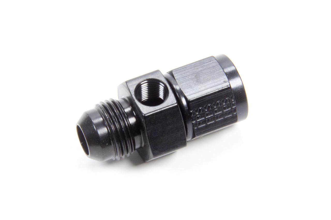Fragola Gauge Adapter Fitting #8 Male to #8 Female Black 495006-BL