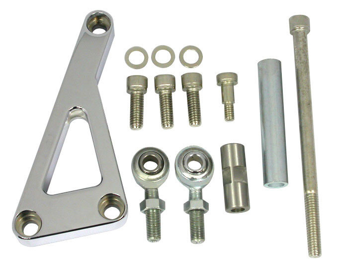 Racing Power Co-Packaged Chrome Alum SB Chevy Alternator Bracket Lwp R6402