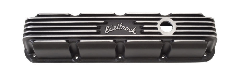 Edelbrock SBM Classic Finned V/C's - Black 41773