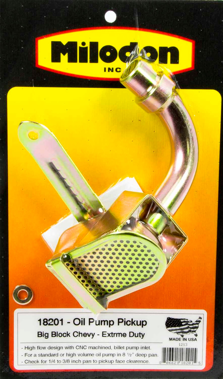 Milodon Oil Pump Pick-Up - SBC / BBC Extreme Duty 18201