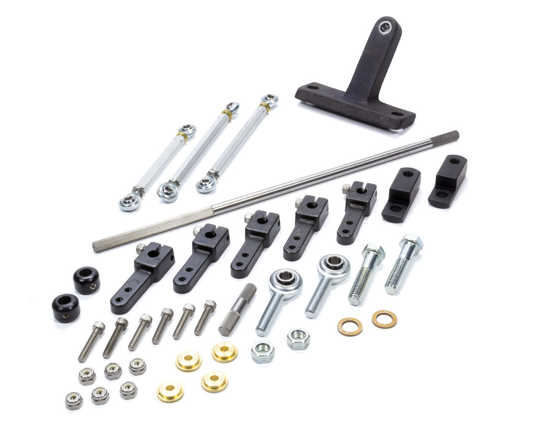 Weiand Dual Carb Linkage Kit - BBC T-Ram Side Mount 4022