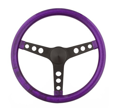 Grant Steering Wheel Mtl Flake Purple/Spoke Blk 13.5 8453