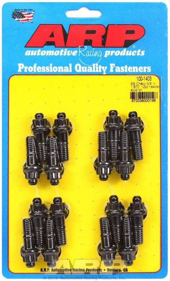 Arp Header Stud Kit - 12pt. 3/8 x 1.670 OAL (16) 100-1403