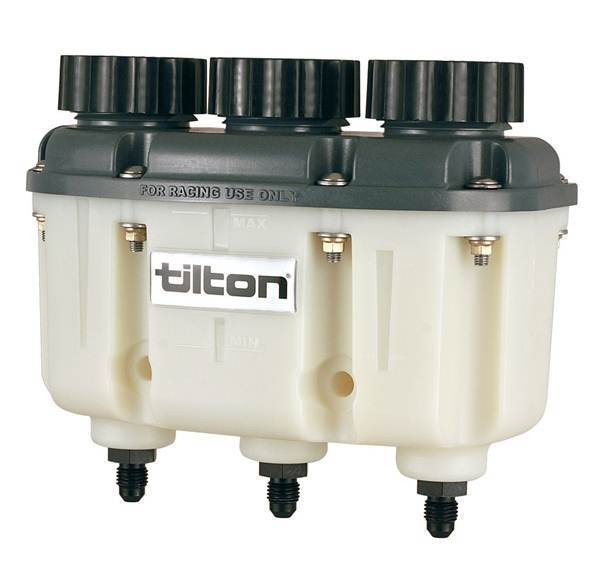 Tilton Reservoir Plastic 3-Chamber AN-4 Fittings 72-577