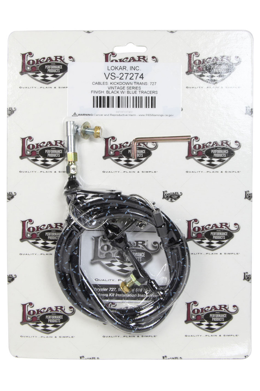 Lokar Vintage Series 727 Kickd own Cable Black Wrap VS-27274