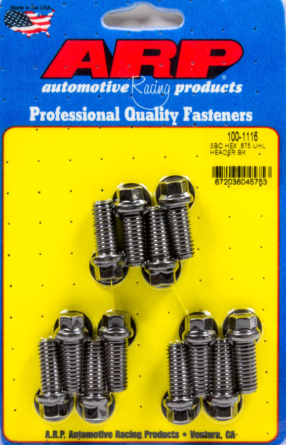 Arp Header Bolt Kit - 6pt. 3/8 x .875 UHL (12) 100-1116