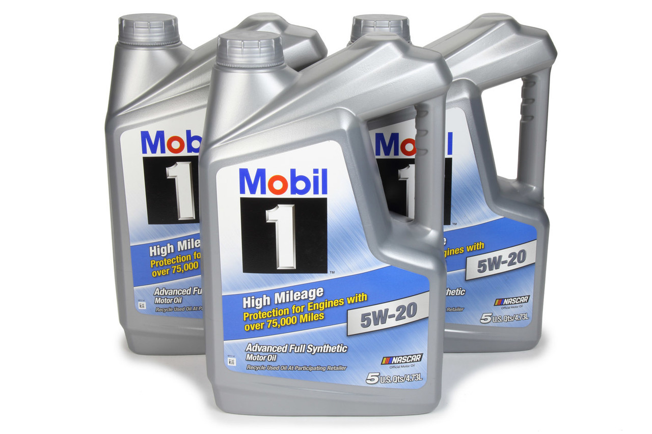 Mobil 1 5w20 High Mileage Oil Case 3x5 Qt Bottles 120768