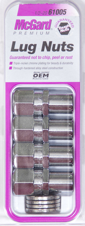 Mcgard LUG NUT 1/2 STD SHANK RACING (4) 61005