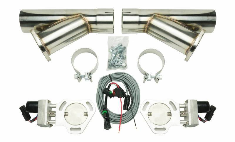 Pypes Performance Exhaust Dual Electric Exhaust Cutout 3in w/Y-Pipes HVE10K3