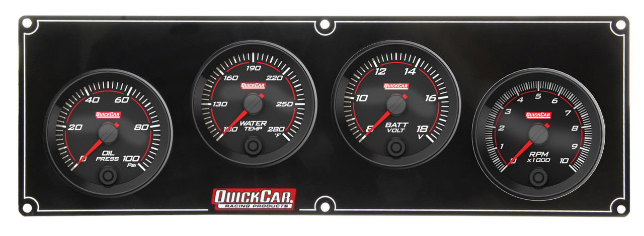 Quickcar Racing Products Redline 3-1 Gauge Panel OP/WT/Volt w/2-5/8in Tac 69-3247