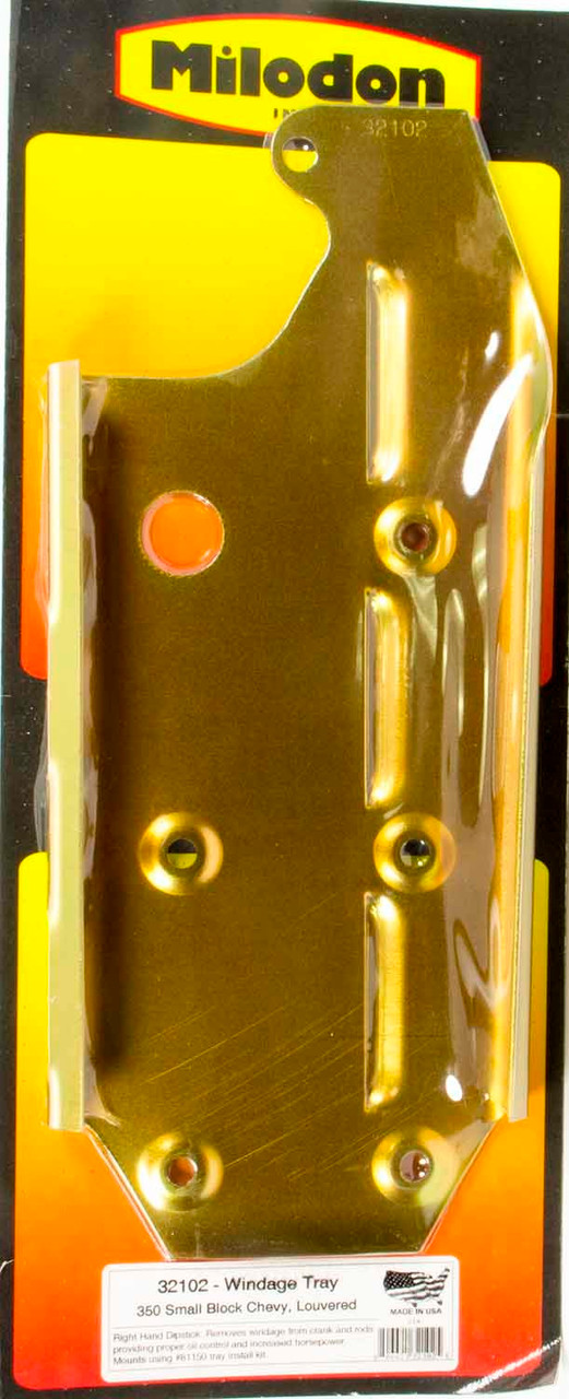 Milodon SBC 350 Windage Tray w/RH Dipstick 32102