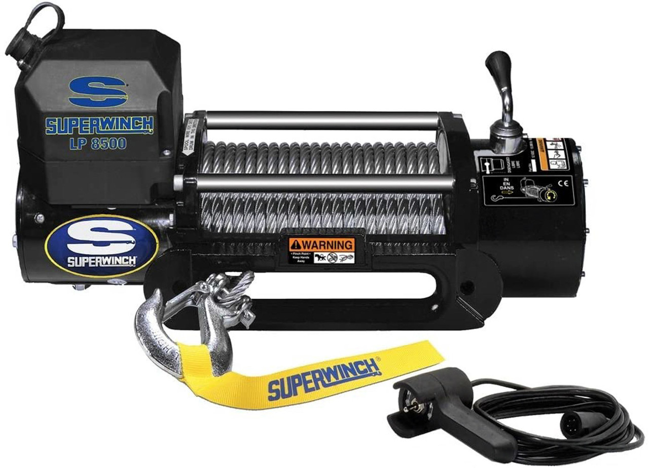 Superwinch 8500# Winch w/Hawse Fairlead and 15ft Remote 1585202
