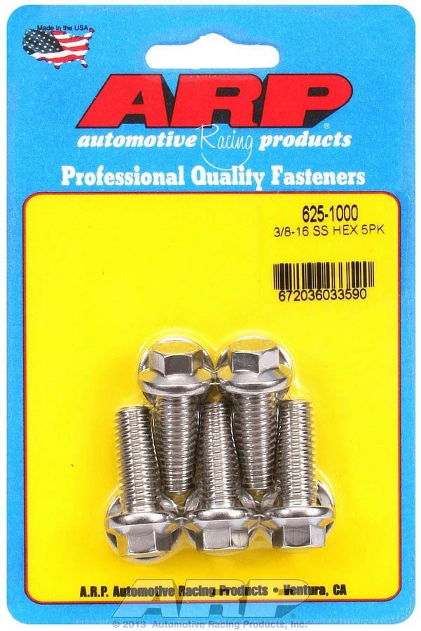 Arp S/S Bolt Kit - 6pt. (5) 3/8-16 x 1.000 625-1000