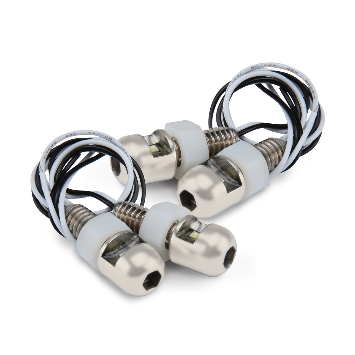 Design Engineering Lite'n Boltz License Plate Bolts Pair White 30301
