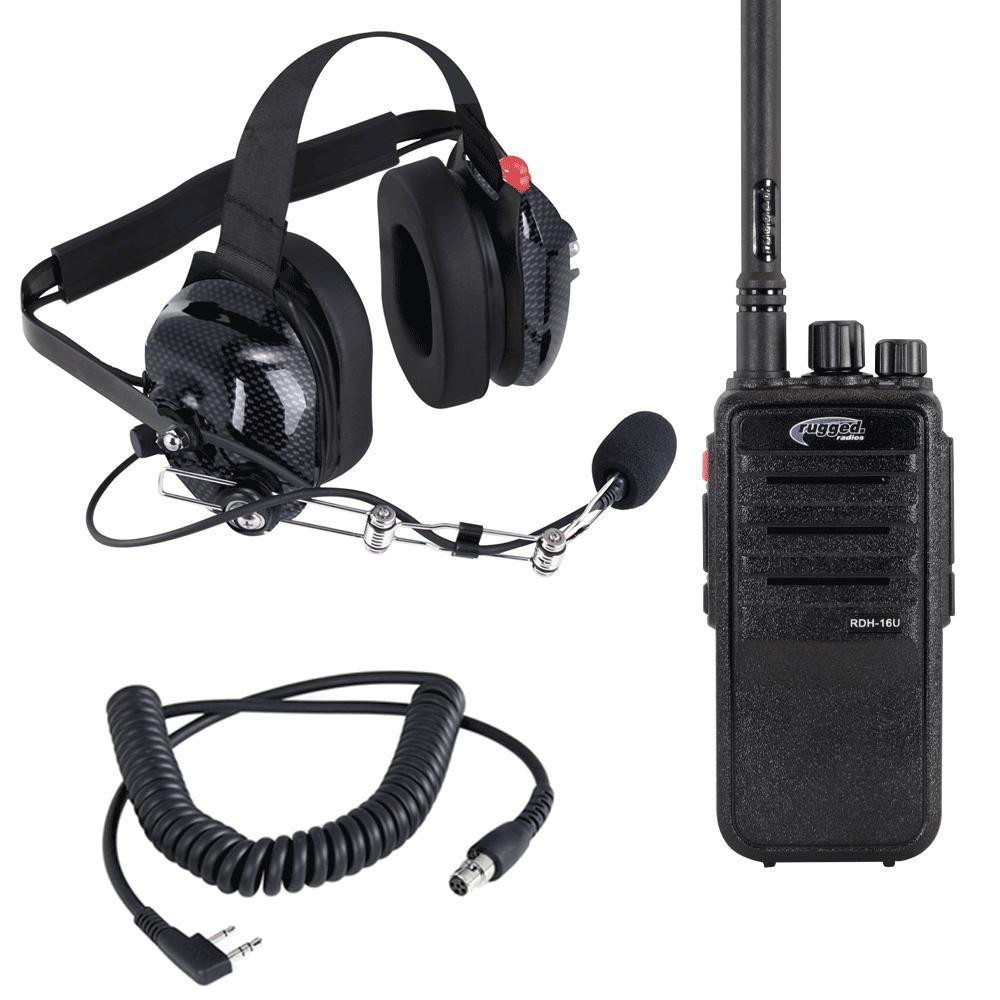 Rugged Radios Radio Kit Crew Chief / Spotter 5watt UHF CREW-RDH-U