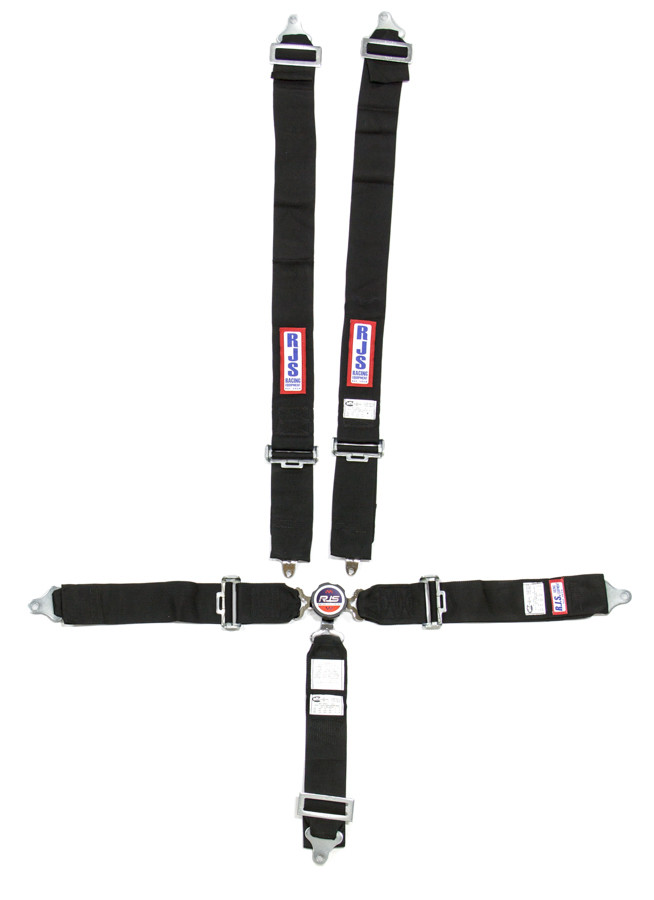 Rjs Safety 5pt Harness System Q/R Bk Ind Bolt 3in Sub 1032501