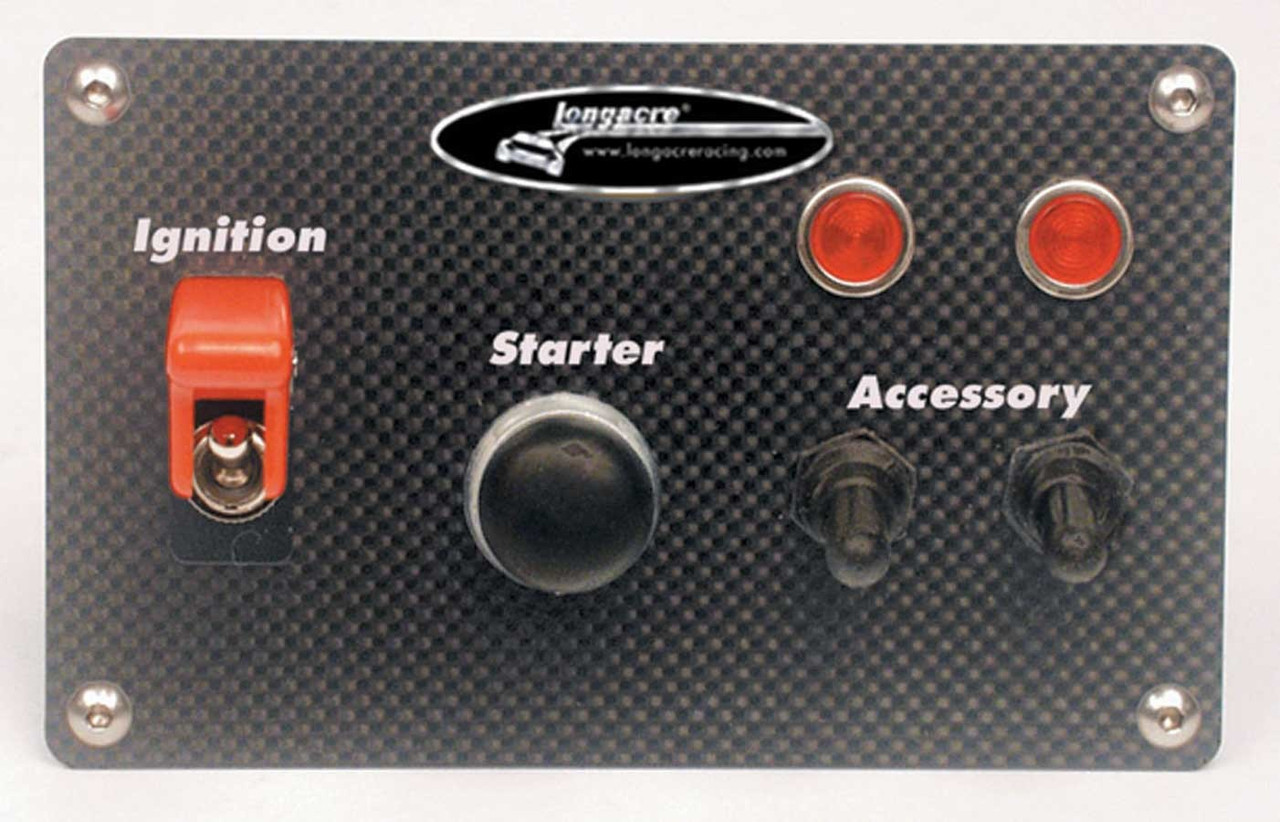 Longacre Ignition Panel C/F 2 Switch w/Lights 52-44535